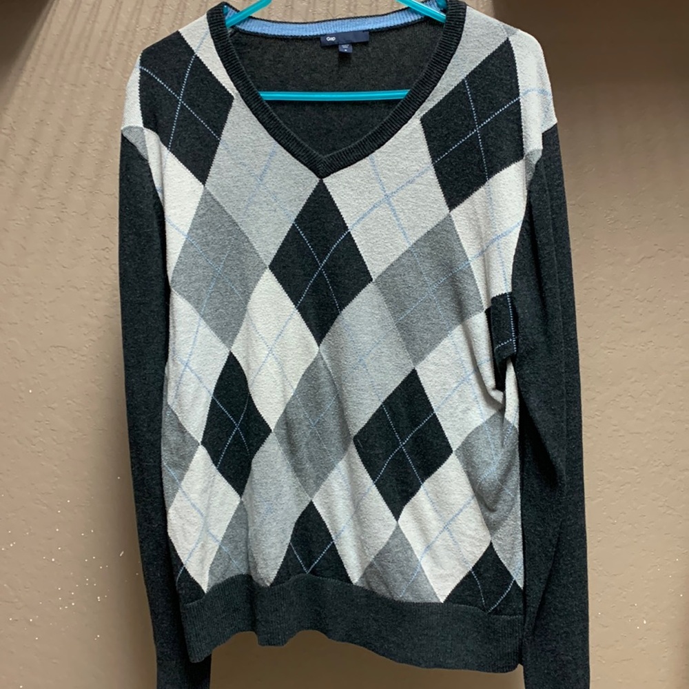 Gap Argyle Knit Sweater Size S